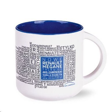 Šalica MODERN, 350 ml, keramička, bijelo-plava