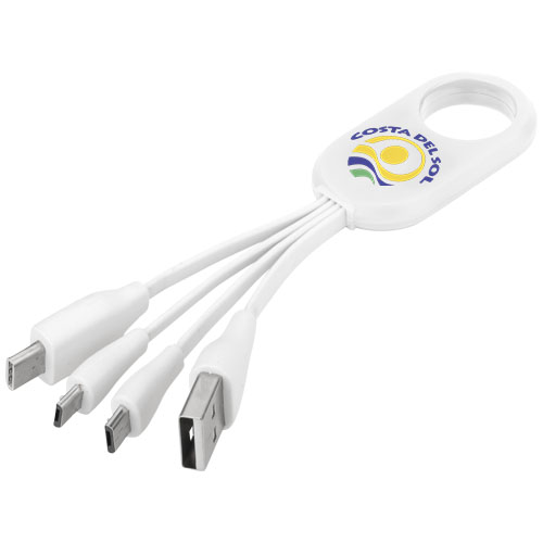 Kabel za napajanje Troup, 4 u 1 s tipom C, bijeli