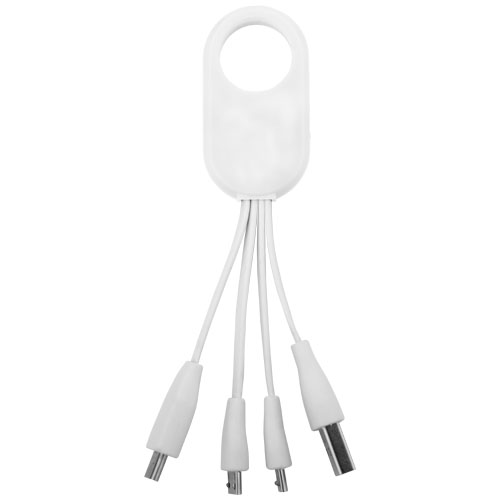 Kabel za napajanje Troup, 4 u 1 s tipom C, bijeli