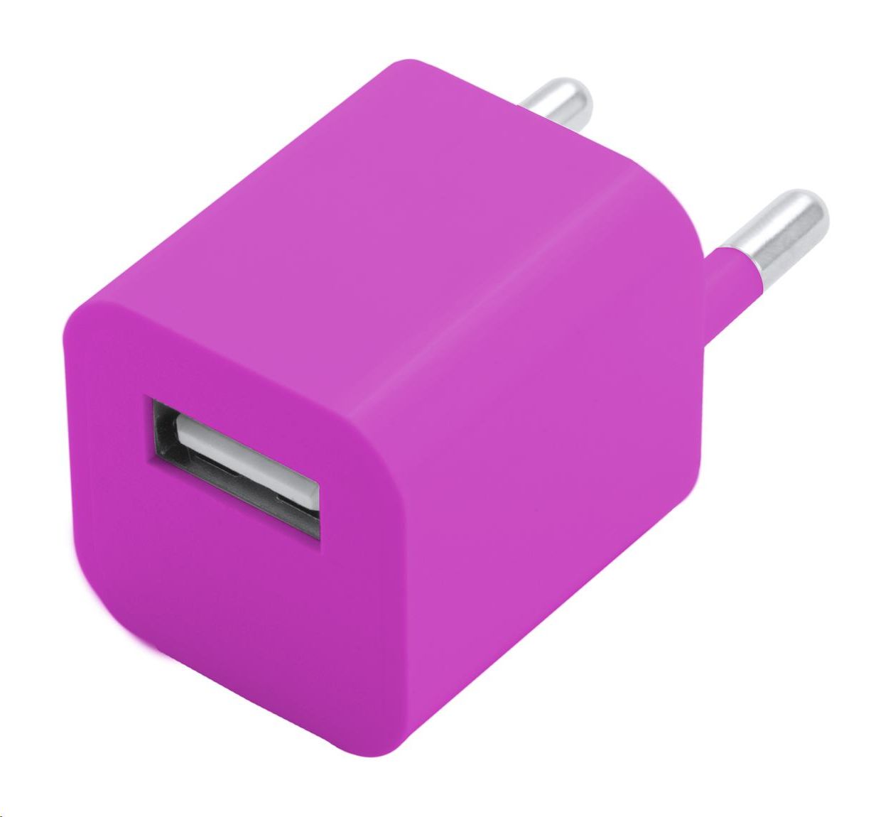 Utičnica, USB punjač, roza