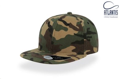 Kapa, SNAP BACK, ravni šilt, 6 panela, PVC regulator, kamuflažna