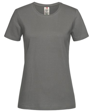 Majica, KR, Organic ženska 145gr, real grey, L