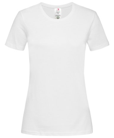 Majica, KR, Organic ženska 145gr, white, L