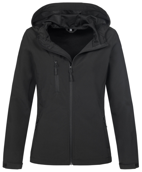 Jakna Active Softest Shell Hooded, ženska, crna, L, POKLON UZ NARUDŽBU - NIJE NA PRODAJU!