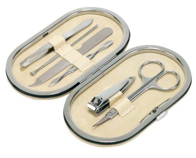 Manikir set, ovalni, bež