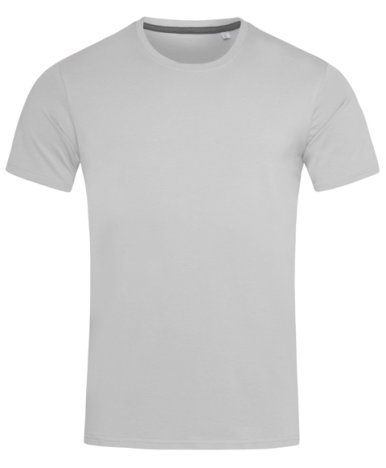 Majica, KR, Crew Neck, Stars CLIVE, 170gr, 95% pamuk, 5% elastin, soft grey, XL