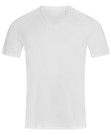 Majica, KR, Stedman Dean, deep V, 170gr, white, S