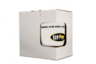 Kutijica, za šalicu, bijela s prozorom