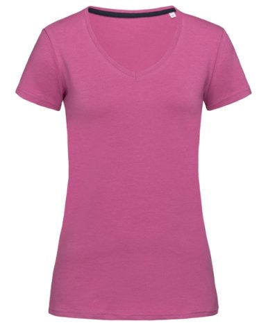 Majica, KR, V-Neck, CLAIRE, ženska, 170gr, cupcake pink, L