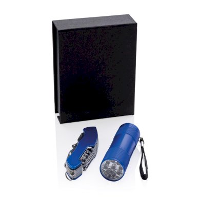 Set, nož i svjetiljka, plavi, POKLON UZ NARUDŽBU - NIJE NA PRODAJU!