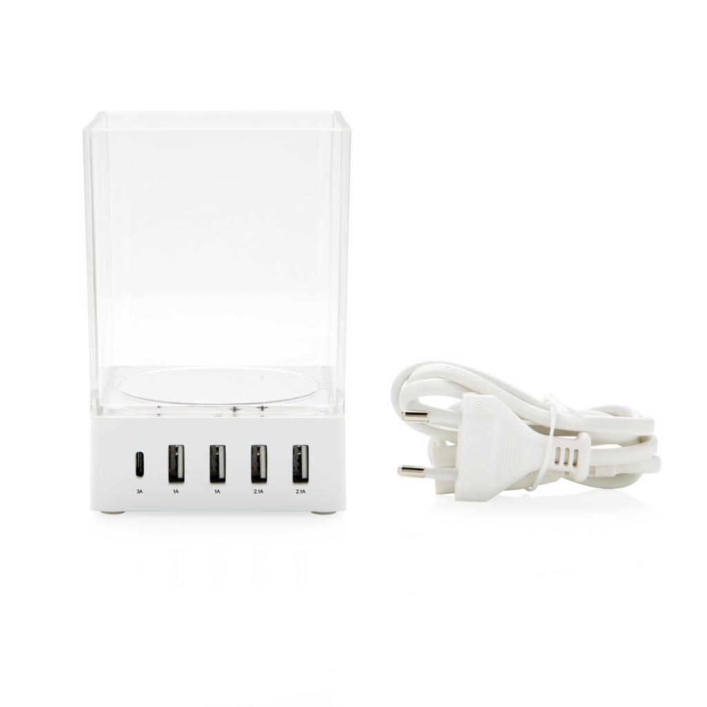 Kutijica za olovke sa USB punjačem, bijela