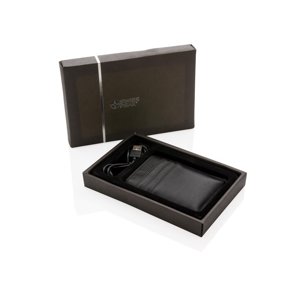Powerbank, novčanik, Swiss Peak, crni, 2200 mAh, POKLON UZ NARUDŽBU - NIJE NA PRODAJU!