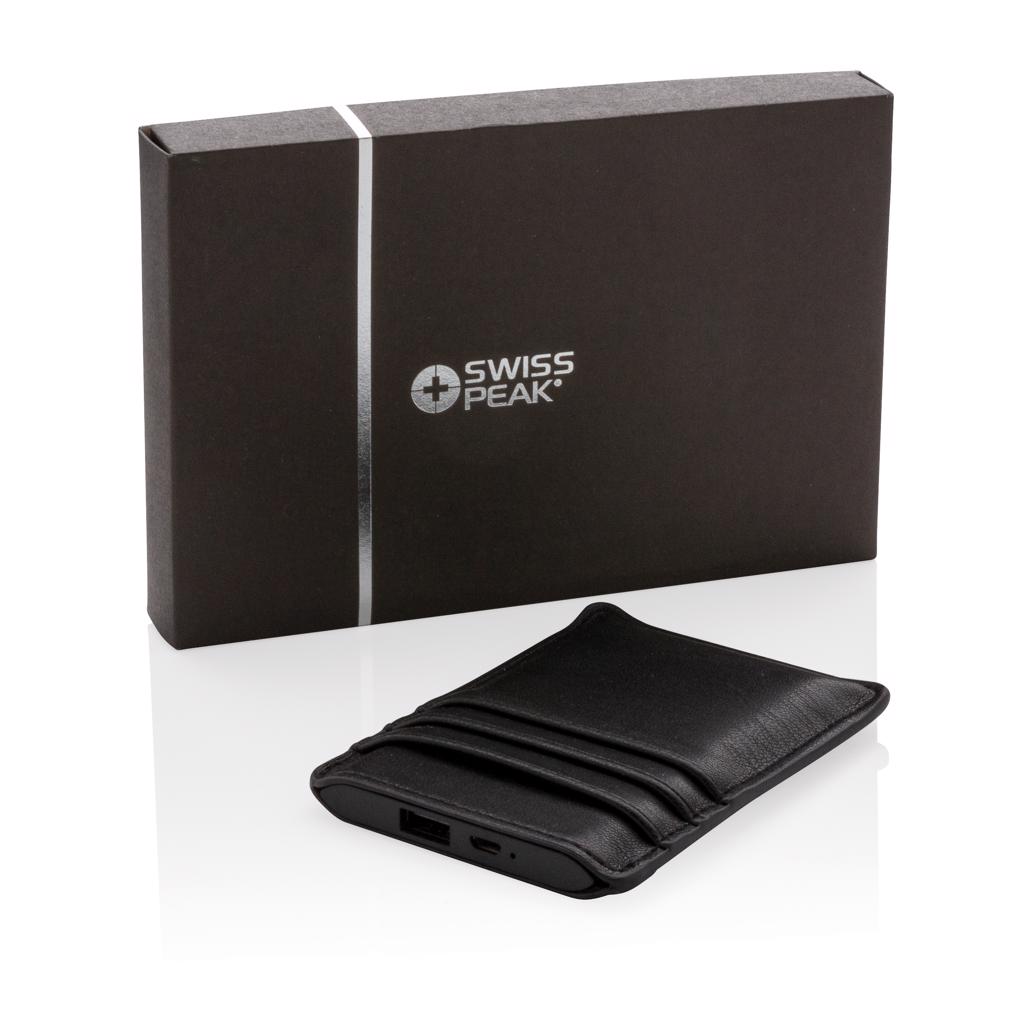Powerbank, novčanik, Swiss Peak, crni, 2200 mAh, POKLON UZ NARUDŽBU - NIJE NA PRODAJU!