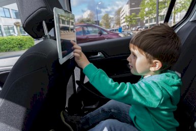 Držač za tablet, za stražnje sjedalo automobila, crni