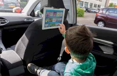 Držač za tablet, za stražnje sjedalo automobila, crni