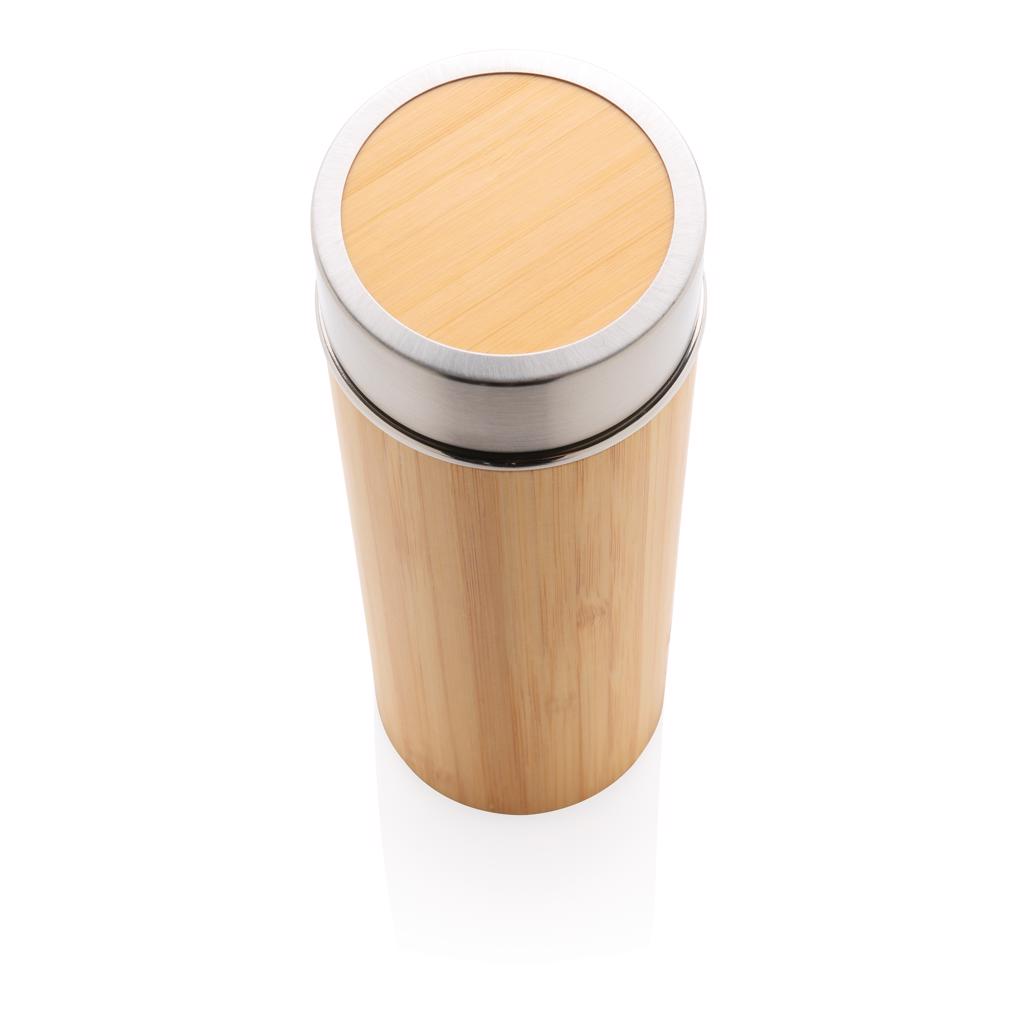 Termos boca, leak proof, bamboo, 320ml.