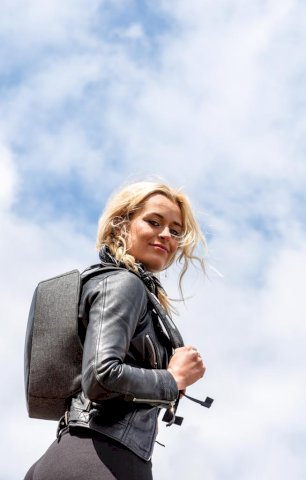 Ruksak Cathy, s alarmom, crni