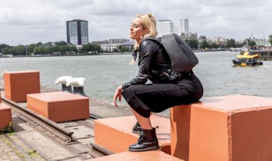 Ruksak Cathy, s alarmom, crni