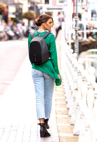 Ruksak Cathy, s alarmom, crni