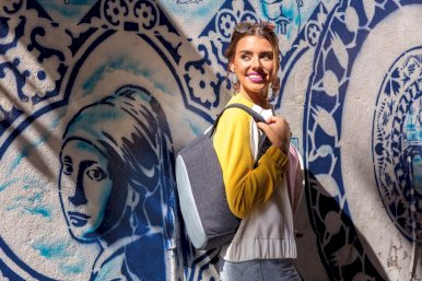 Ruksak Cathy, s alarmom, plavi