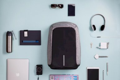 Ruksak Bobby s pretincem za laptop, zaštita protiv krađe, sivi