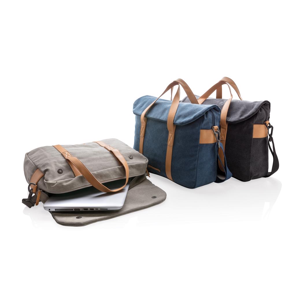 Torba, za laptop, canvas, plava