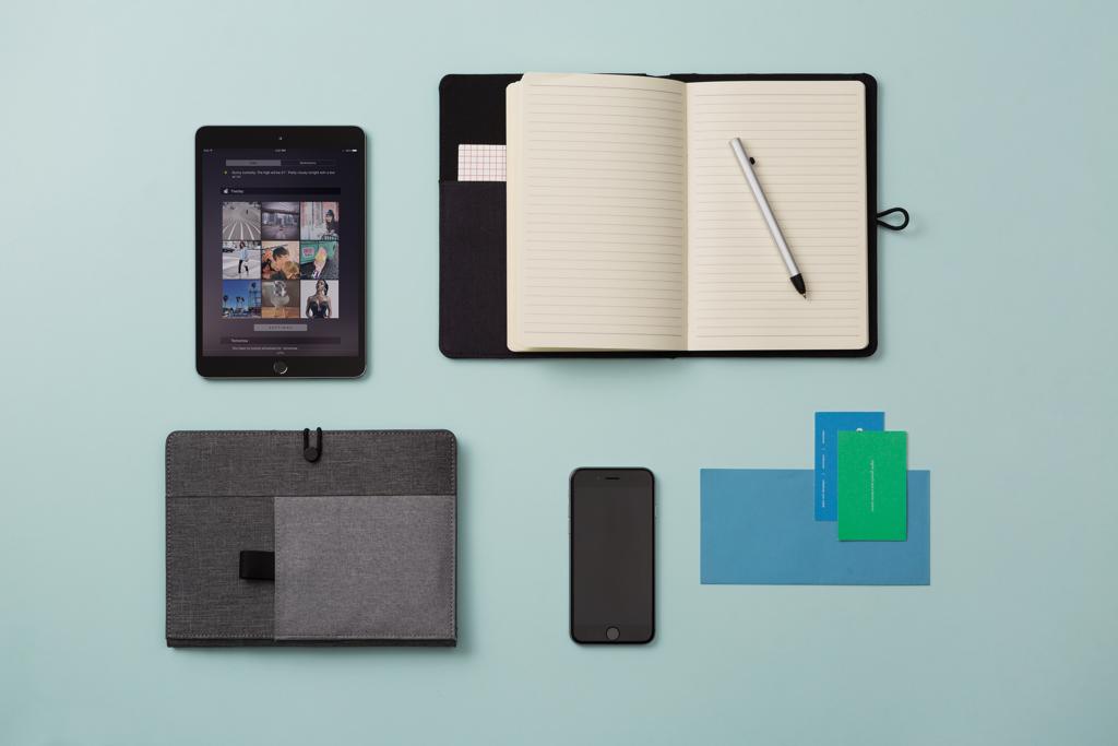 Notes,Kyoto, s džepićem za mobitel i tablet. sivi