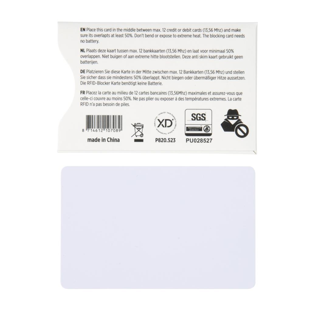 Držač kartica, RFID zaštita podatka, plastični, bijeli