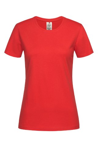 Majica, KR, Organic ženska 145gr, scarlet red, XL