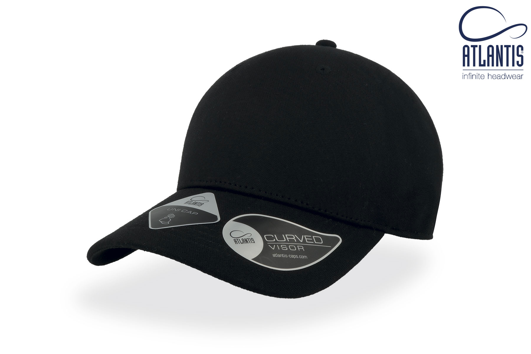 Kapa, Uni-cap piquet, crna, L/XL