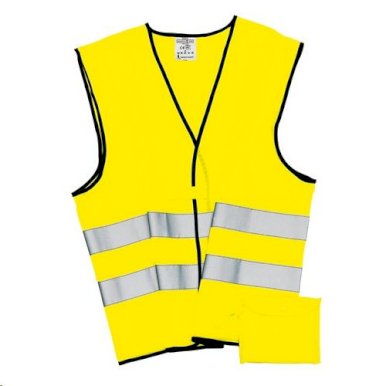 Prsluk, reflektirajući, fluoroscentni, narančasti s crnim rubom