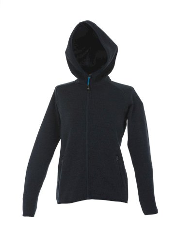 Pulover Quebec, ženski, pleteni, zip, s kapuljačom, tamno plavi, L POKLON UZ NARUDŽBU - NIJE NA PRODAJU!