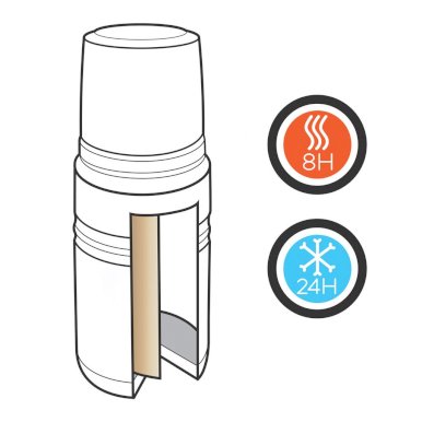Termo boca, Swiss Peak Elite,500 ml, crna