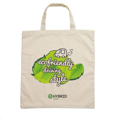 Vrećica, platnena, 38x42 cm, 135 gr, kratke ručke, natur