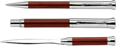 Pisaći set i otvarač pisma, smeđi