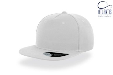 Kapa, SNAP BACK, ravni šilt, 6 panela, PVC regulator, bijela