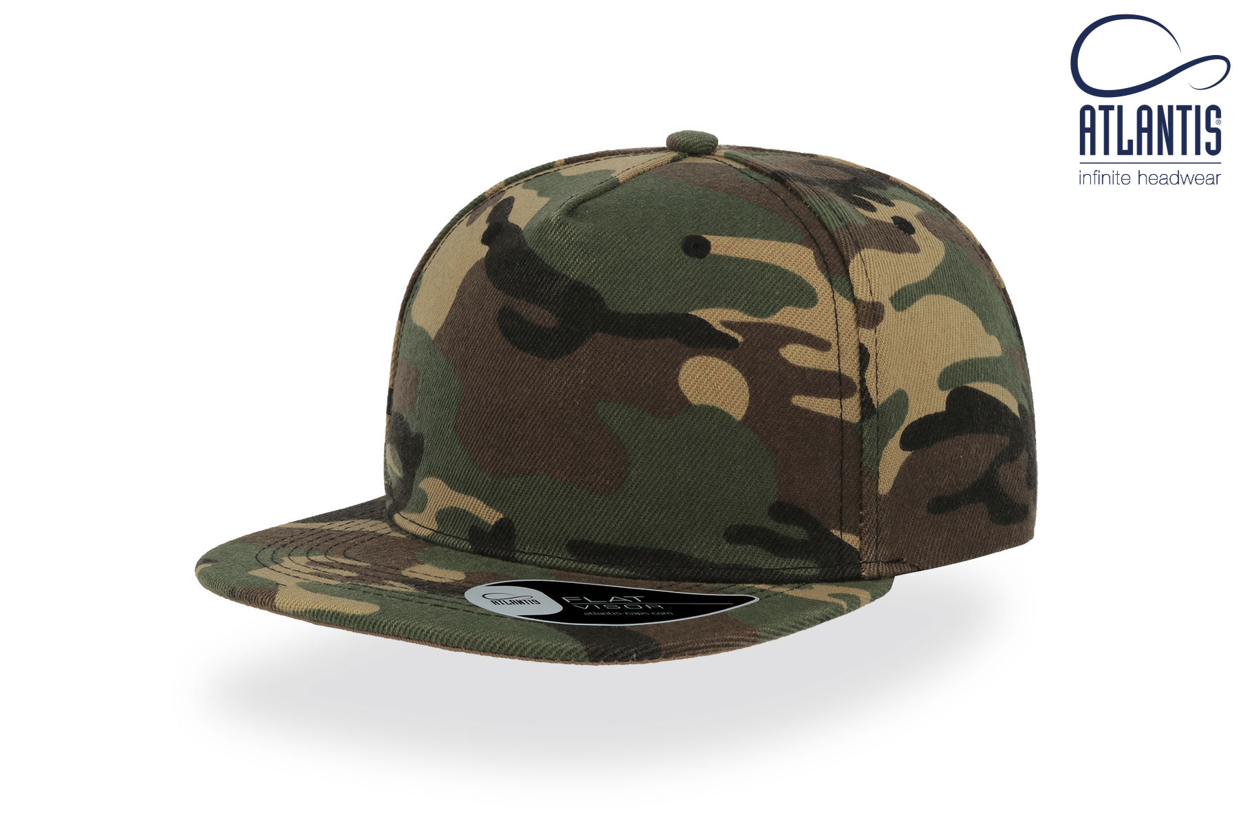 Kapa, SNAP BACK, ravni šilt, 6 panela, PVC regulator, kamuflažna