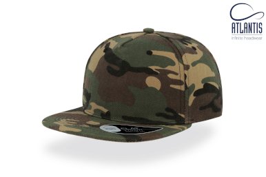 Kapa, SNAP BACK, ravni šilt, 6 panela, PVC regulator, kamuflažna