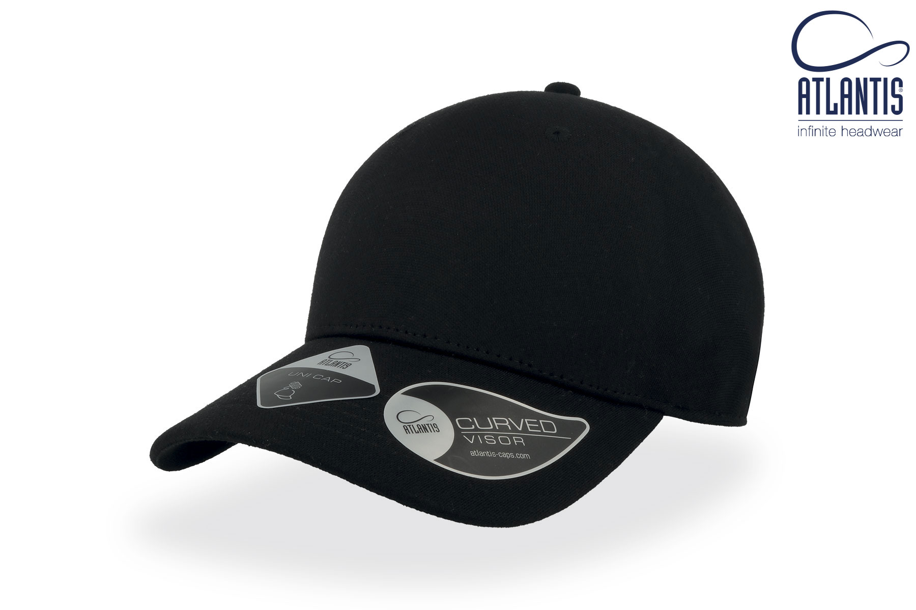 Kapa, Uni-cap piquet, crna, L/XL