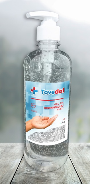 Gel 500 ml  TOVEDOL za dezinfekciju ruku, pumpica