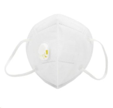 Zaštitna  maska za lice  s ventilom, KN95, peteroslojna, bijela