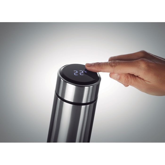 Termosica sa LED termometrom, 450 ml., srebrna