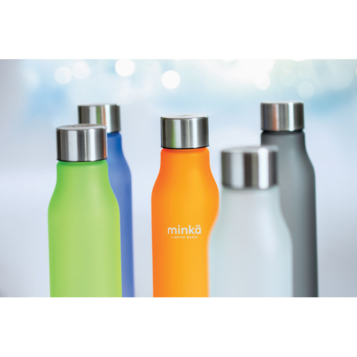 Boca za vodu, GLASIER RPET, gumirana 600 ml