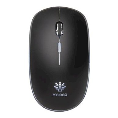 Miš, bežični,wireless, svijetlećim logom,crni
