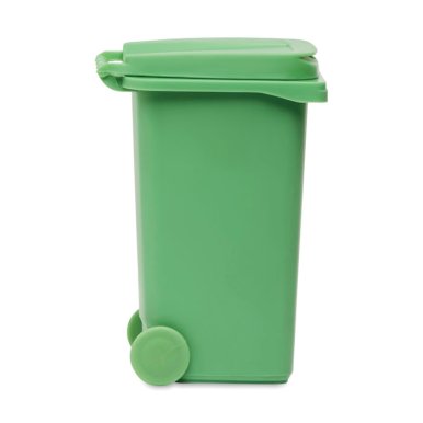 Držač za olovke, oblik kante za smeće, zeleno