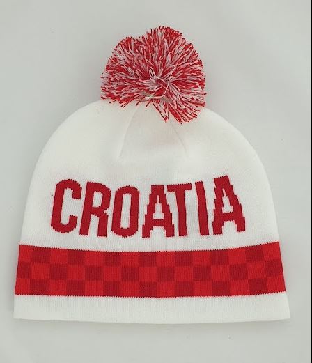 Kapa, pletena, custom made, s utkanim logom