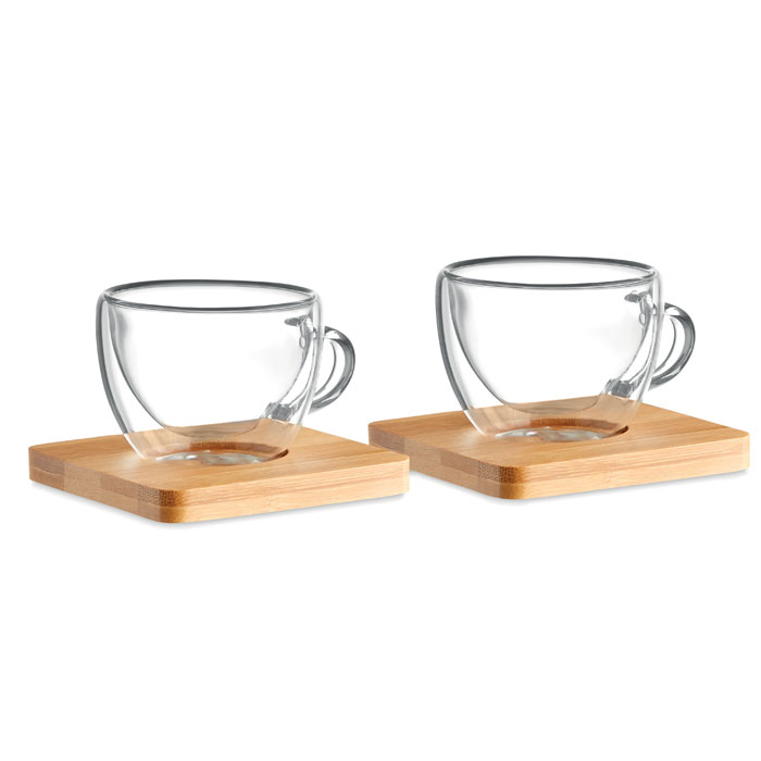 Set od dvije staklene espresso šalice  