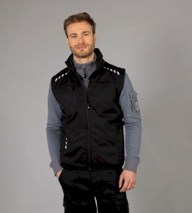 Prsluk, muški,Trieste, crna/plava/siva, S-3XL