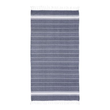 Ručnik-pareo, za plažu, recycled, 180gr, 90x170cm, 100% pamuk, tamno plavi