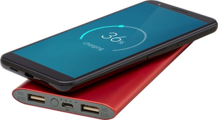 Powerbank, bežični, Juice, 5W, 8000 mAh, crveni